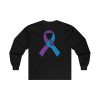 Jeeps Against Suicide Helping Hands Ribbon on the BACK Ultra Cotton Long Sleeve Tee - Image 2