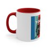 New Design Vertical Stripe Red Accent Mug - Image 2