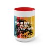 New Design Vertical Stripe Red Accent Mug - Image 5